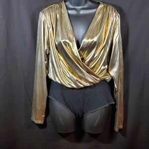 Gold Lami Body Suit